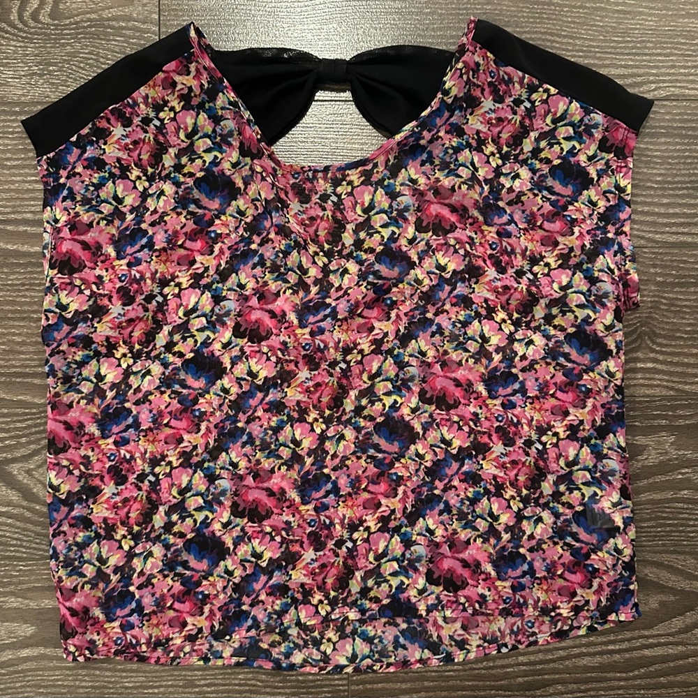 Material Girl Sheer Floral Top